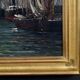 Painting "Harbour Scene", oil on canvas, signed F. Nicoli – 20th century