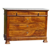 Walnut chest of drawers in the Louis Philippe style and period.