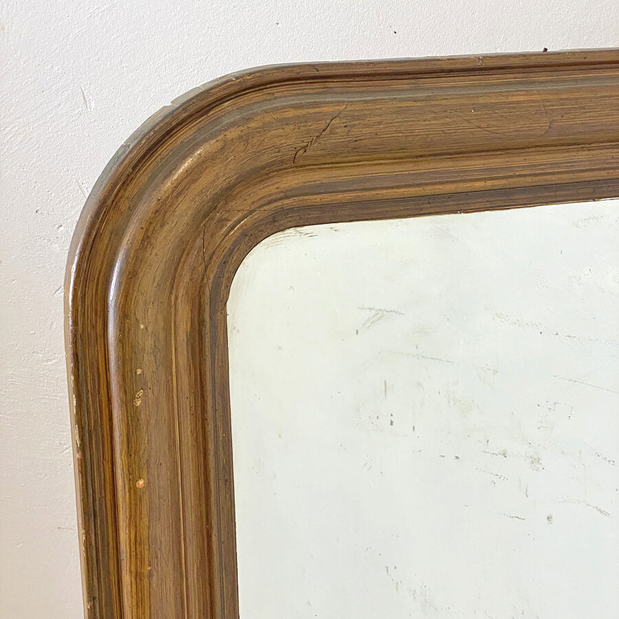 Louis Philippe mirror in wood and varnished stucco