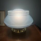 Vintage blue opaline table lamp