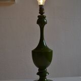 Vintage olive green lamp base circa 1970