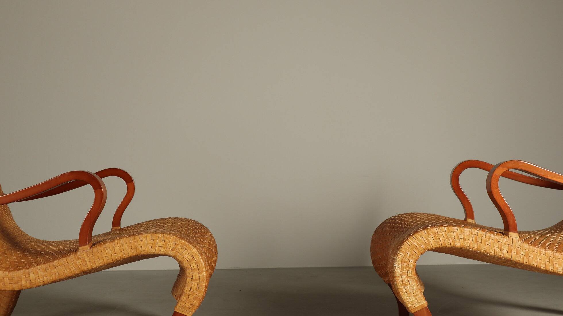 Set of two Antonio Citterio lounge chairs, B&B Italia 1993