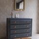 Retro charcoal grey chest of drawers