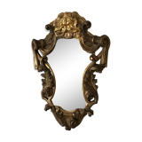 Golden mirror with gold leaf, 64 x 44 cm