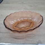 Val Saint Lambert pink salad bowl