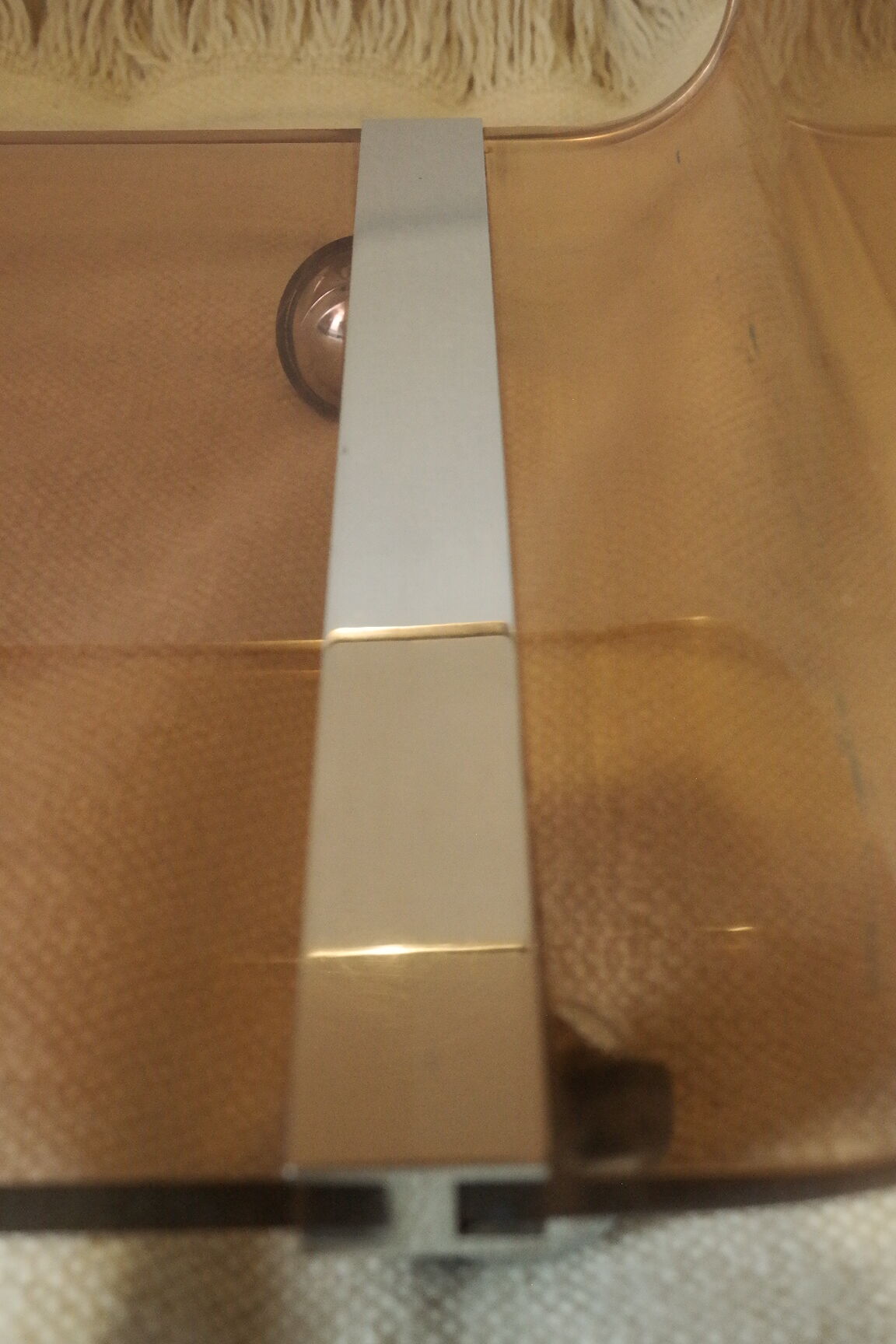 Vintage plexiglas coffee table by Michel Dumas