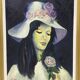 S.foulon - Oil on canvas framed, Woman in hat