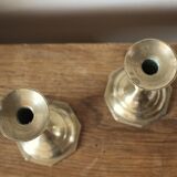 Pair of brass candlesticks