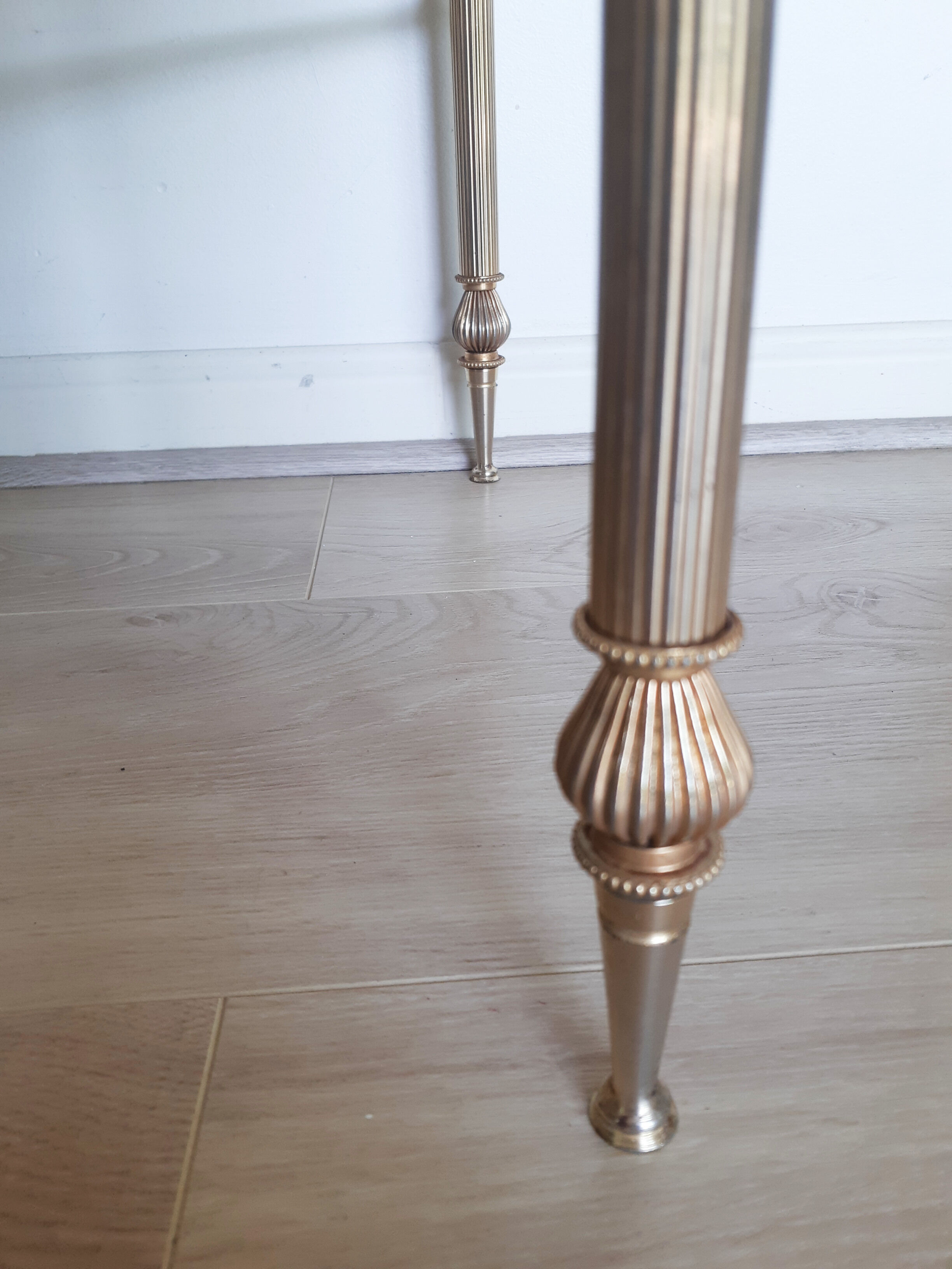 Marble and brass coffee table