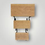 Antique wooden and wrought iron nesting tables – circa 1950