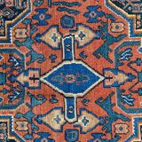 Tapis ancien persan d’orient senneh fait main 102x139 cm