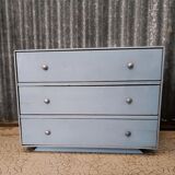 Small vintage blue chest of drawers