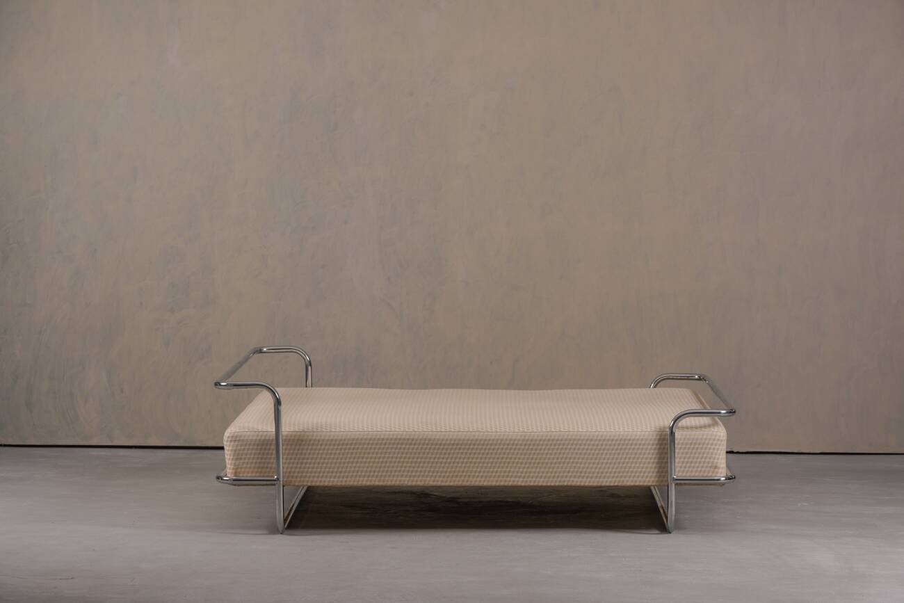 Vintage “Kromvik” king chrome bed by Knut Hagberg for IKEA, Sweden 1980s