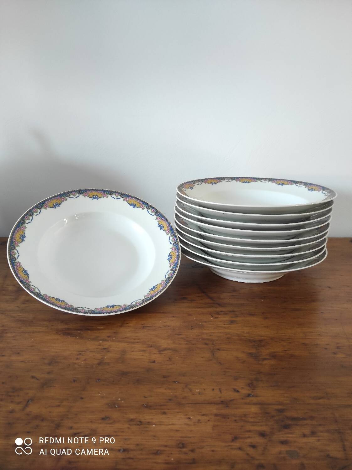Lot of soup plates Limoges porcelain
