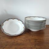 Lot of soup plates Limoges porcelain