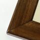 Brutalist rectangular wall mirror in solid wood, France 1950.