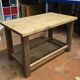 Old farmhouse table made of solid wood - Vintage work table
