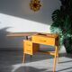 SINGER desk with compass legs from the 1960s