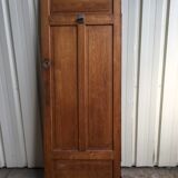 old sanitary door of the bank of France in oak