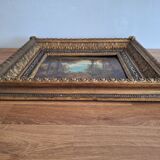 Painting 19th century oil on panel signed