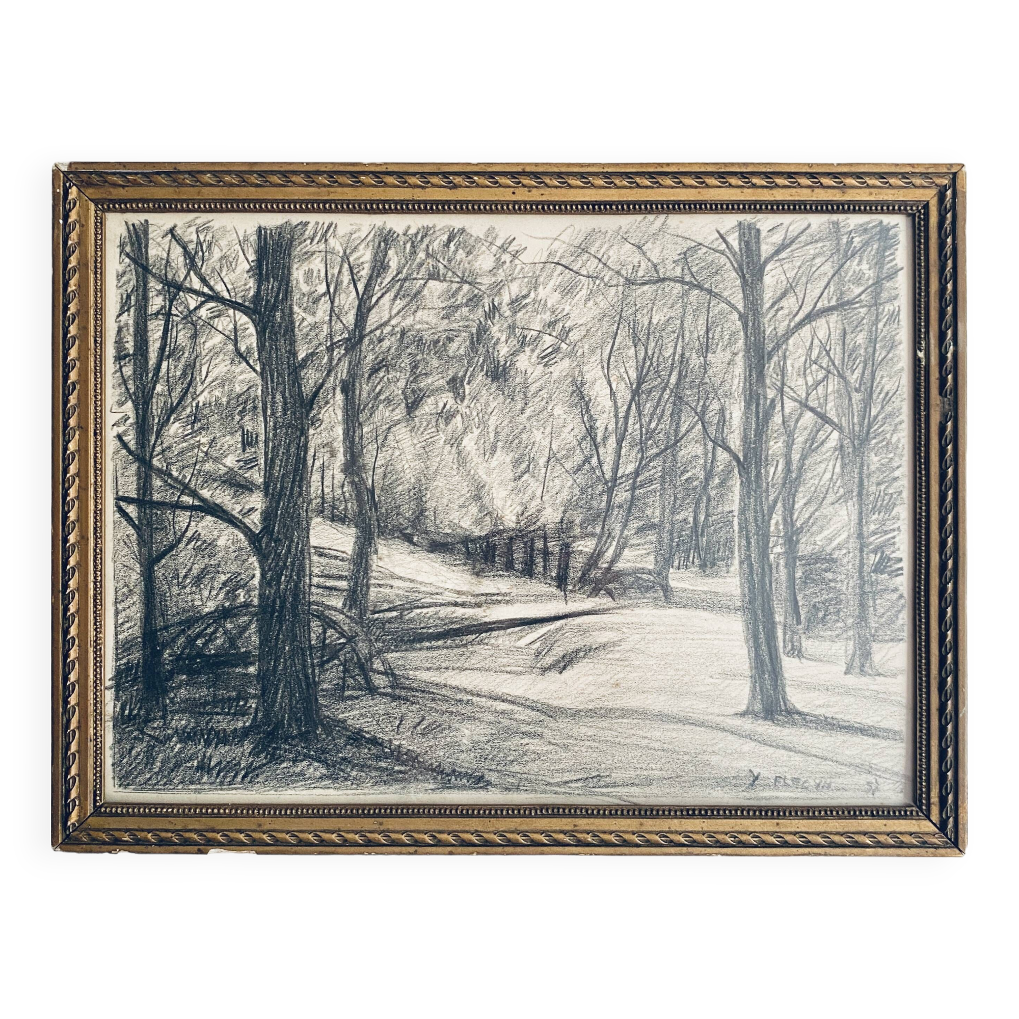 Dessin de 1957 avec signature