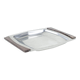 Square stainless steel tray, Danish design, 1970s, made in Denmark