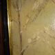 Old framed painting, oil "Wood under the snow", signed