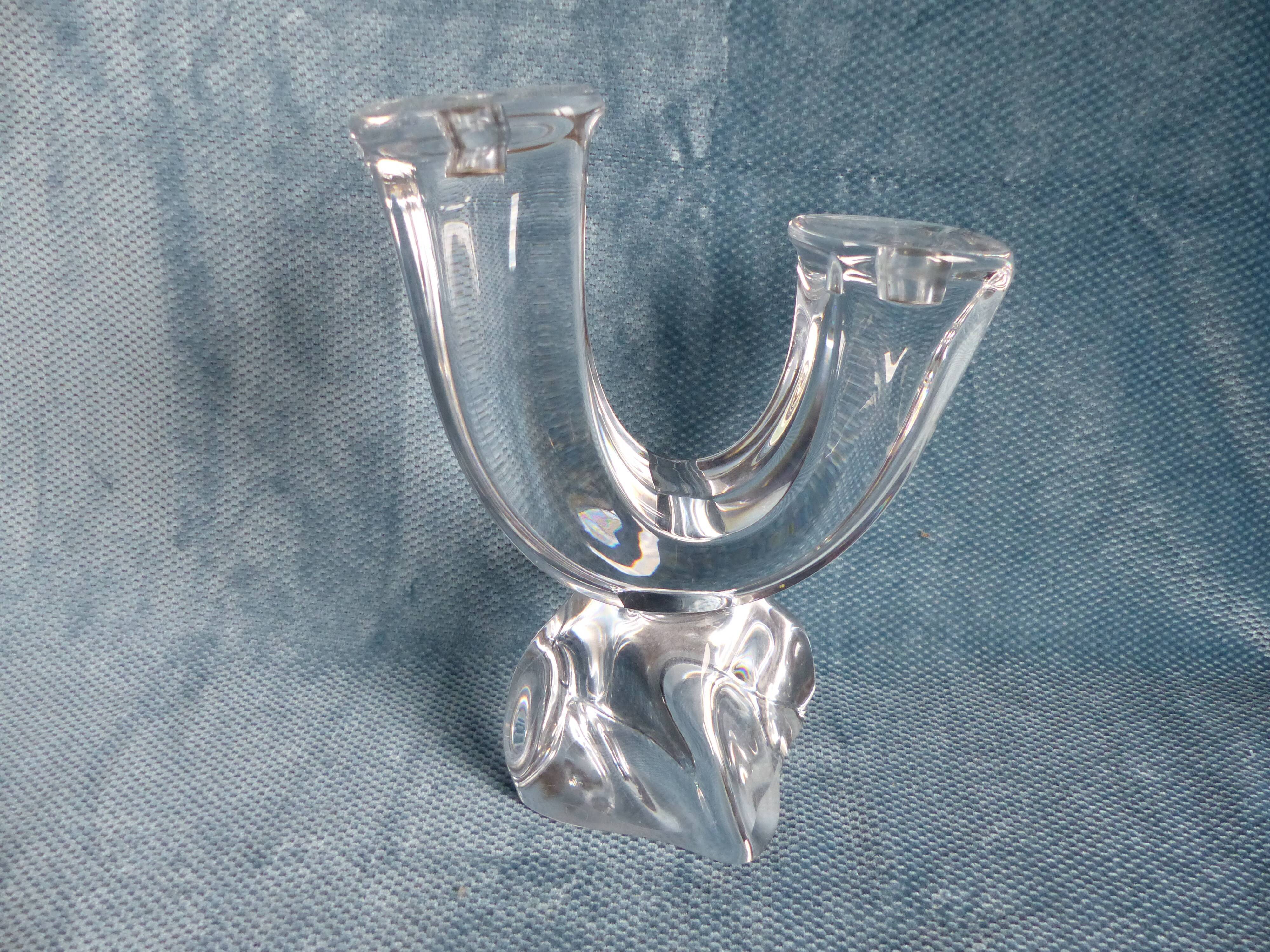 Two Daum France crystal chandeliers