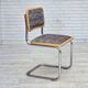 1970s, set of 4 pcs Italian dining chairs in Bauhaus style.