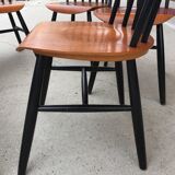 Lot of 6 fanett model chairs