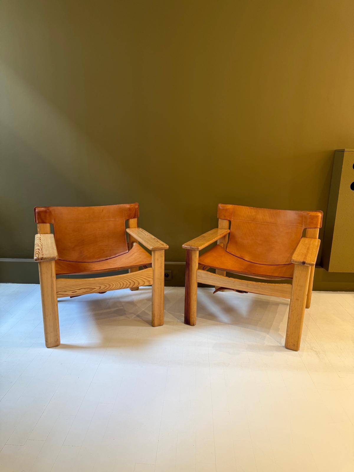 Natura armchair in pine and leather - Karin Mobring for Ikea, 1970