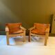 Natura armchair in pine and leather - Karin Mobring for Ikea, 1970