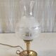 Table lamp in gilded brass and glass - mid 20th century.