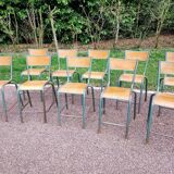 Set of 10 Mullca school high chairs