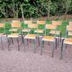 Lot de 10 chaises hautes d'école Mullca