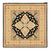 Oriental Ziegler rug: 1.96 x 2.10 Metres - Handmade Wool "Galerie Sardje"