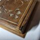 Small antique wooden chest / box with engraving