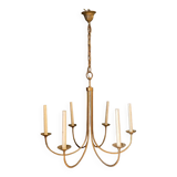 Lustre en métal doré 1960 six feux