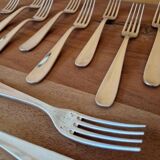 Christofle, Paris - Set of 12 table forks - Dax model - Silver-plated metal