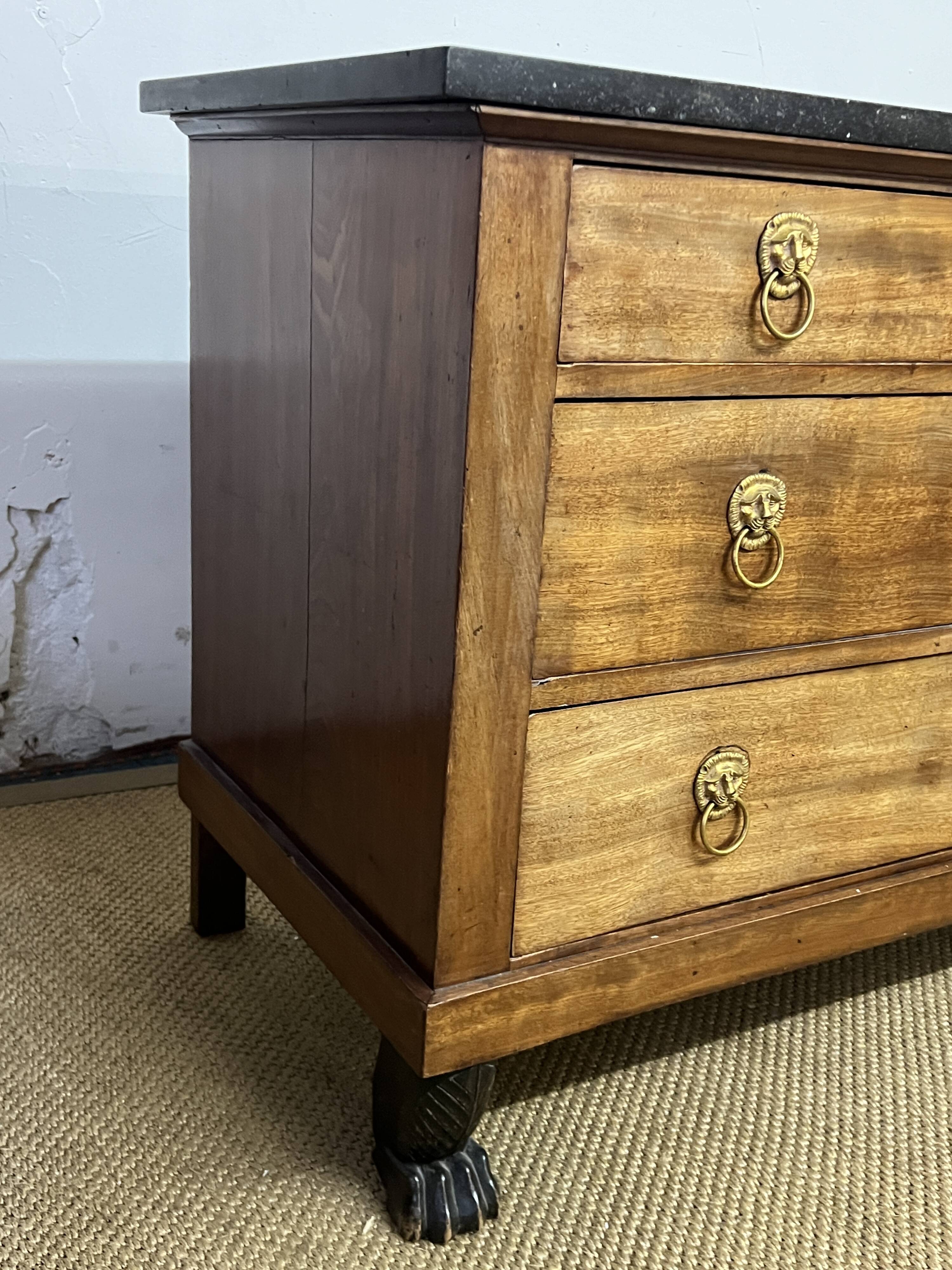 Empire chest of drawers returned from Egypt