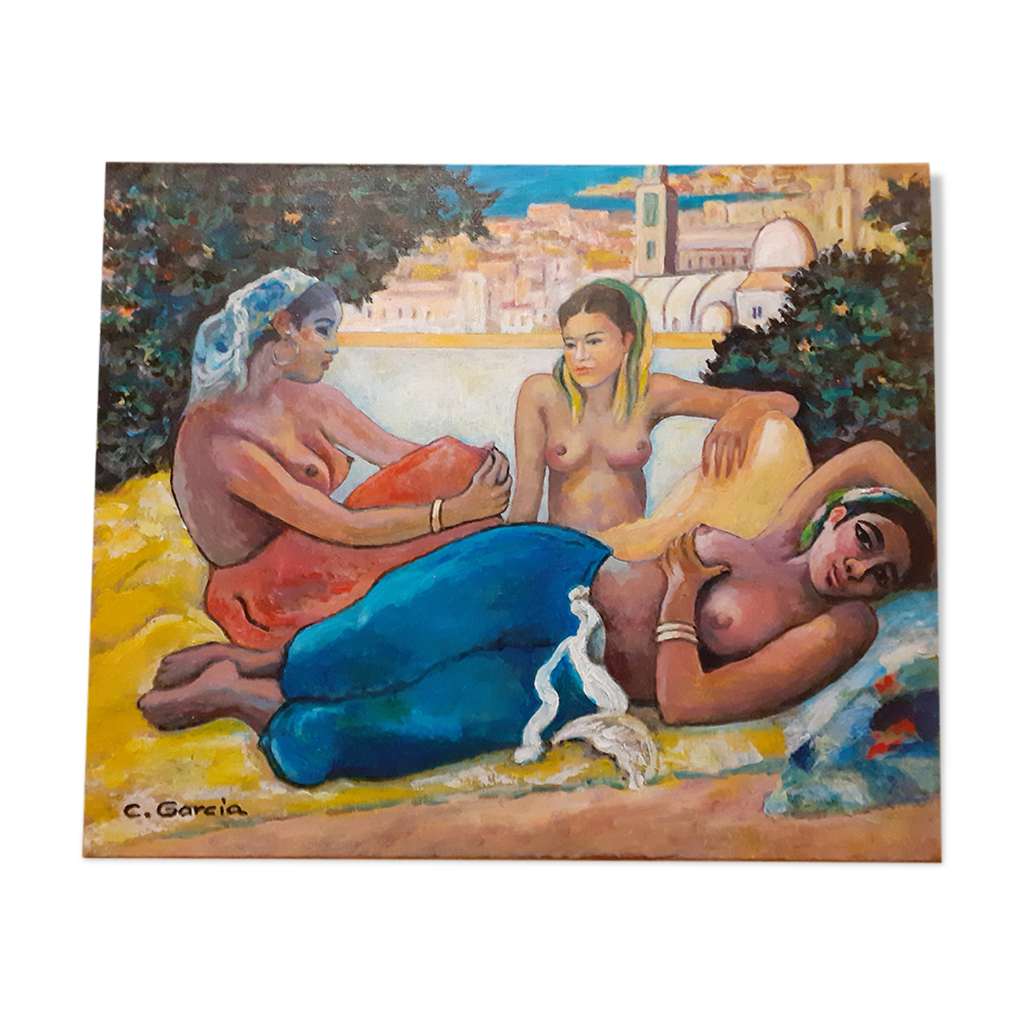 Oriental nudes acrylic