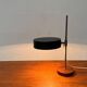 Mid-century minimalist table lamp with a teak veneer base, 1960s.