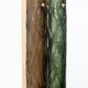 Pair of Modern Amber and Green Murano Glass and Brass Sconces