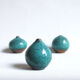 Trio of green miniature ceramics Antonio Lampecco