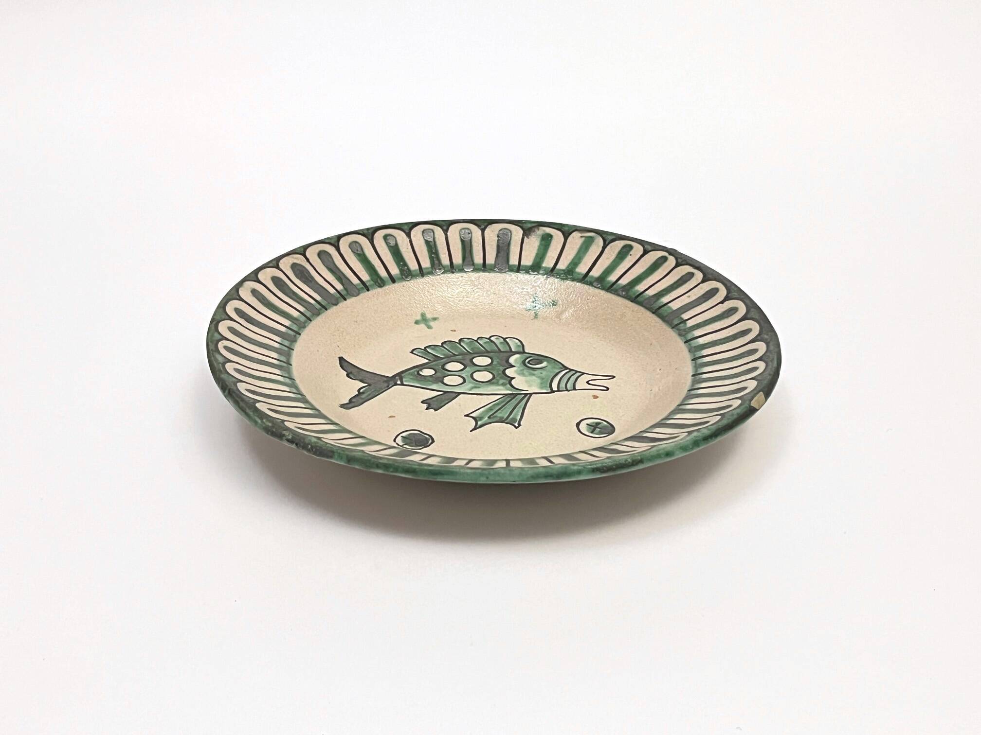 4 Vietri plates decorated by Fabbrica Ceramica Avallone, 1930s
