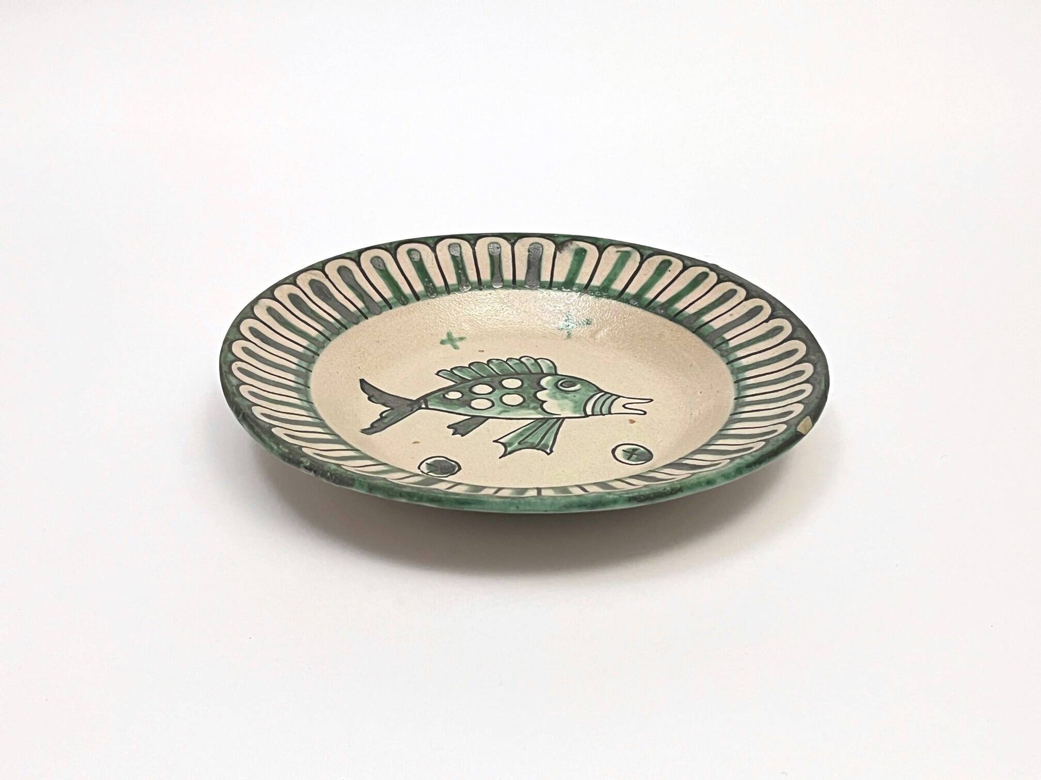 4 Vietri plates decorated by Fabbrica Ceramica Avallone, 1930s