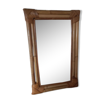 Miroir bambou/rotin