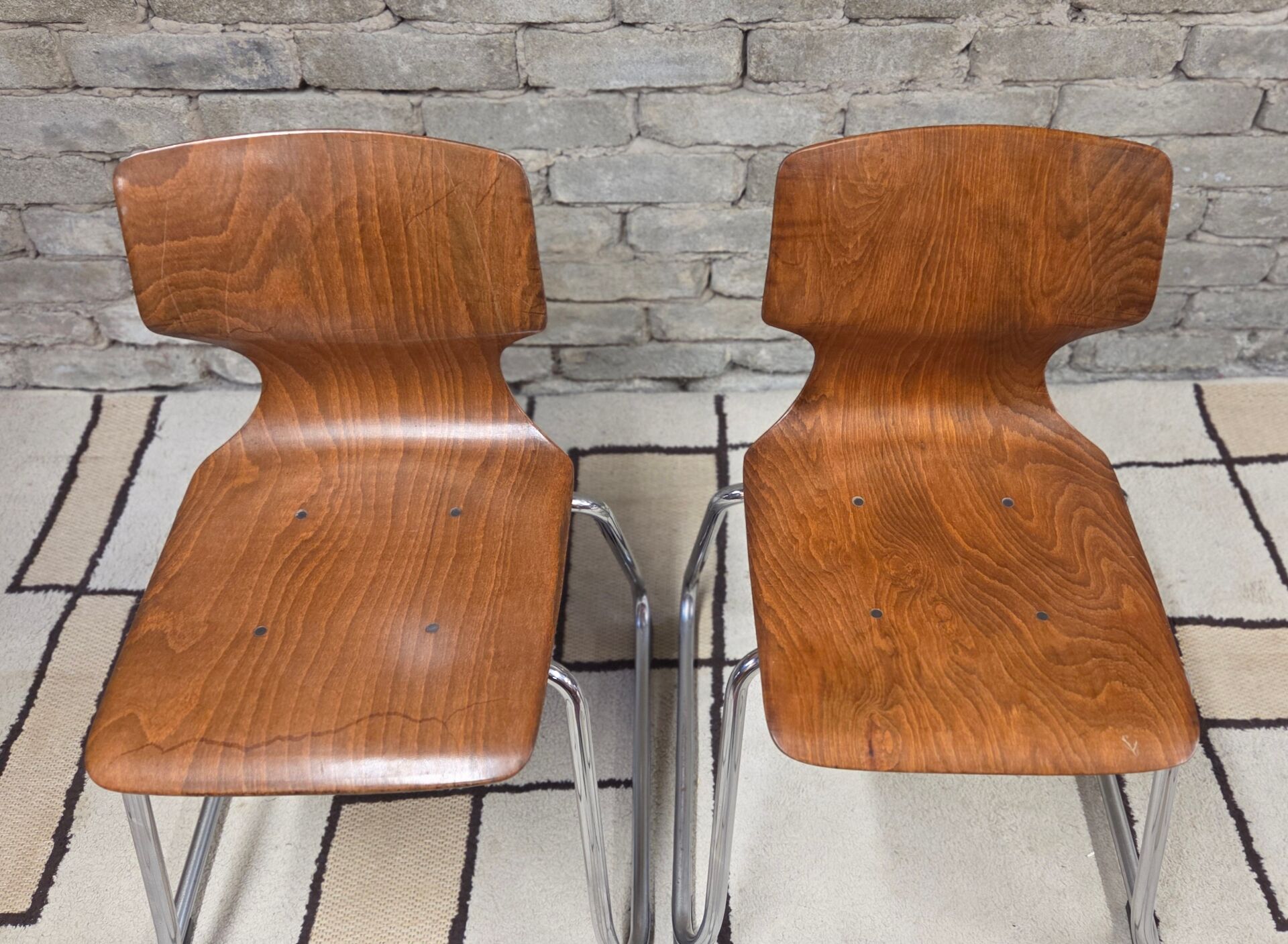 Pair of children's chairs Flötotto 1970s