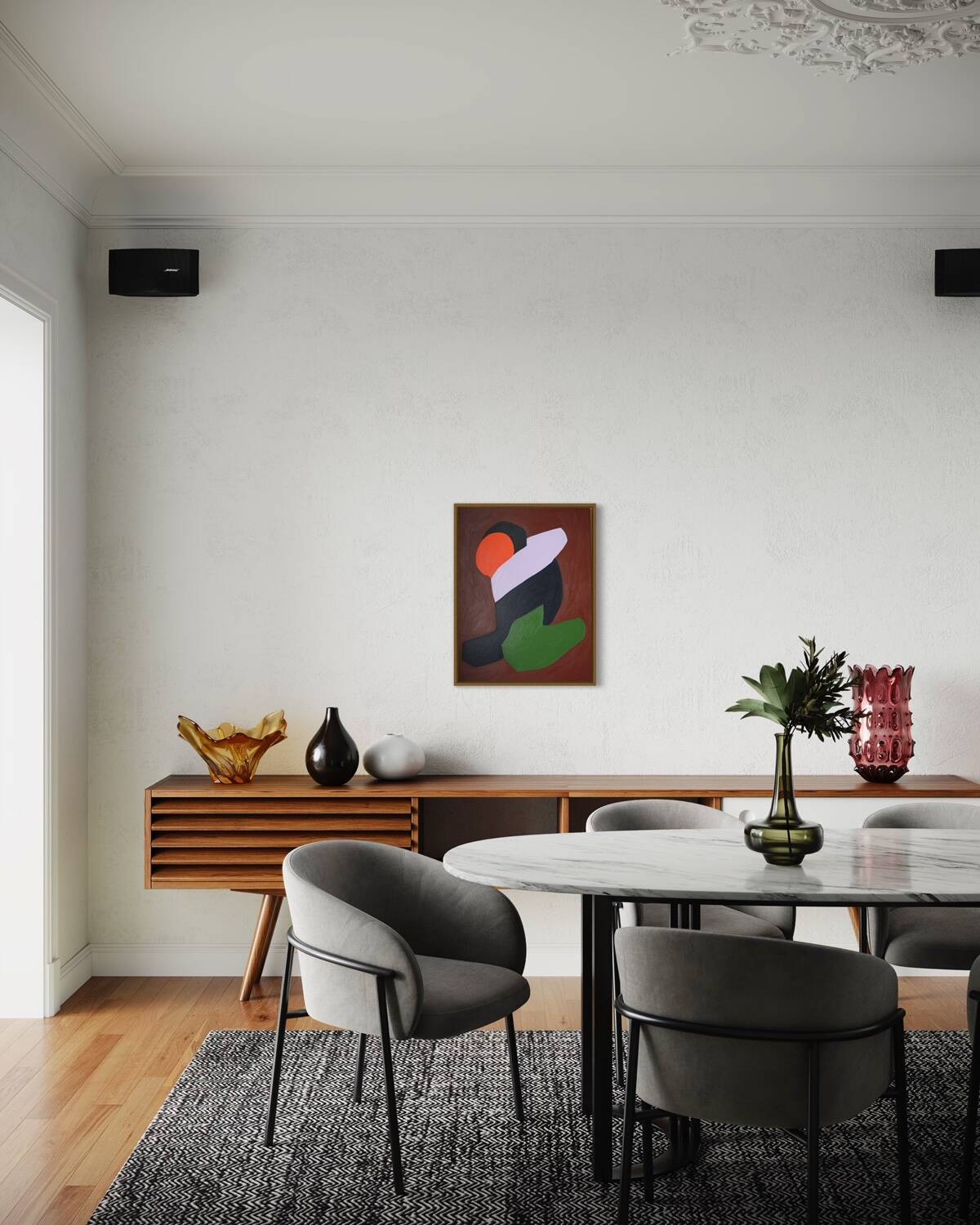 Lovers minimalist couple painting