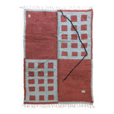 Tapis Moderne Rouge Brique - 296 x 212 cm